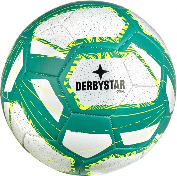 Derbystar Fußball Goal v25 weiss/grün/gelb Gr.5