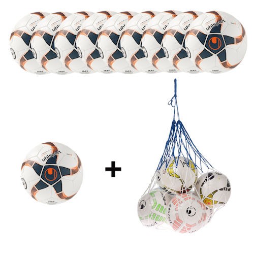 Uhlsport Futsal Medusa Nereo Ballpaket (10 Bälle + Ballnetz)