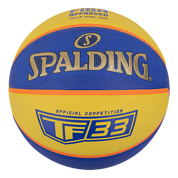 Spalding Basketball TF-33 Gold - Yellow/Blue 2021 Rubber Gr.6
