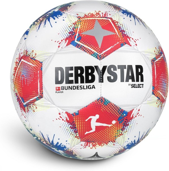 Derbystar Fußball Bundesliga Player v25 weiss/rot/blau
