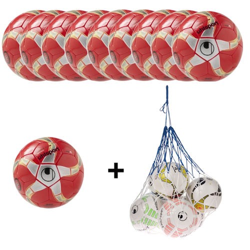 Uhlsport Futsal Medusa Anteo Ballpaket (10 Bälle + Ballnetz)