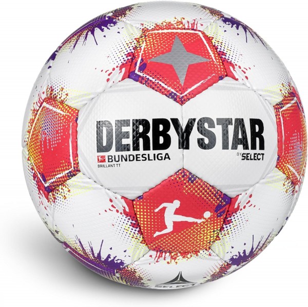 Derbystar Fußball Bundesliga Brillant TT v25 Gr. 5 weiss-rot-lila