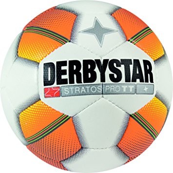 Derbystar Fußball Stratos Pro TT weiß/orange/gelb