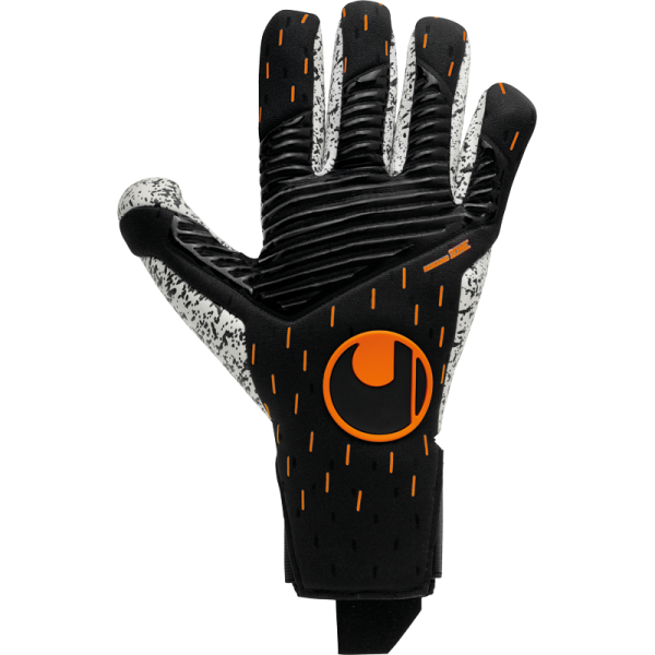 Uhlsport Torwarthandschuhe Speed Contact Supergrip+ Finger Surround schwarz/weiß/orange