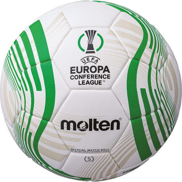 Molten Fußball F5C5000 Offizieller Spielball UEFA Conference League Weiß/Grün Gr.5