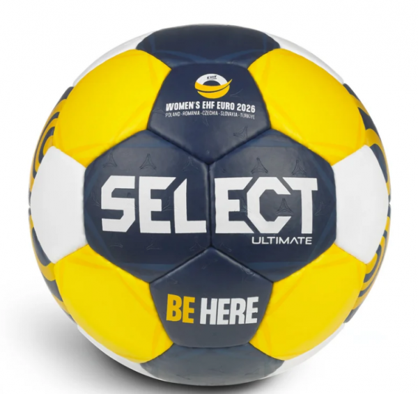 Select Handball Ultimate EHF Euro Women Spielball v26 gelb/blau Gr. 2