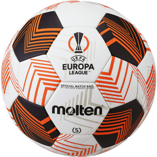Molten Fußball F5U5000-34 offizieller Spielball UEFA Europa League Saison 2023/24 Weiß/Orange Gr.5
