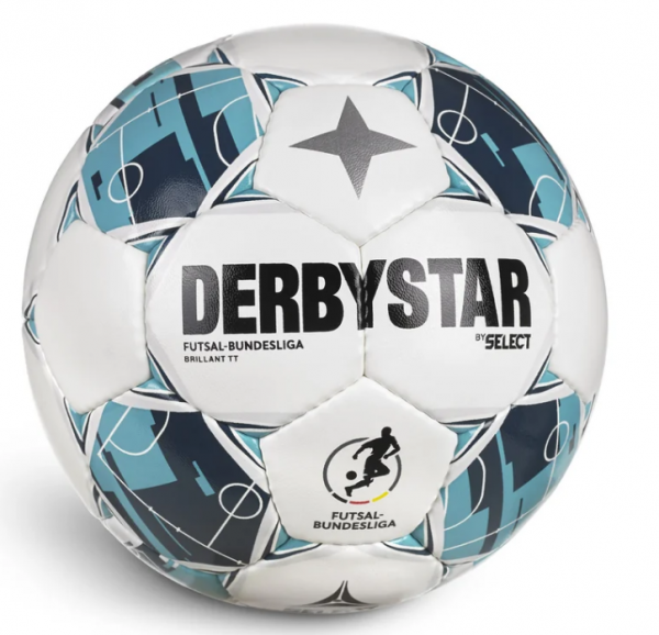 Derbystar Fußball Futsal-Bundesliga Brillant TT v26 Weiß/Blau/Grau Gr. 4