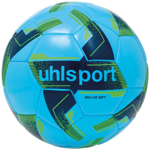 Uhlsport Fußball Lite Soft 350 eisblau/marine/fluo grün Gr. 5