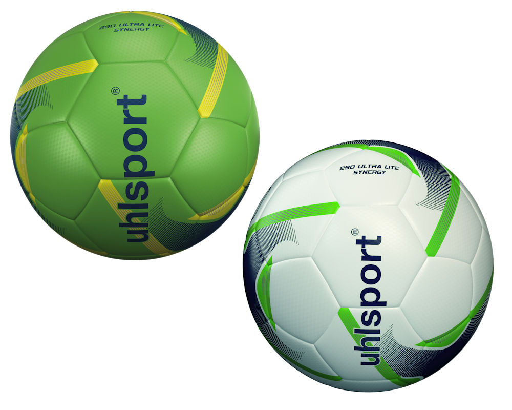 Uhlsport Fußball 290 Ultra Lite Synergy Kinder weiß marine fluo grün 