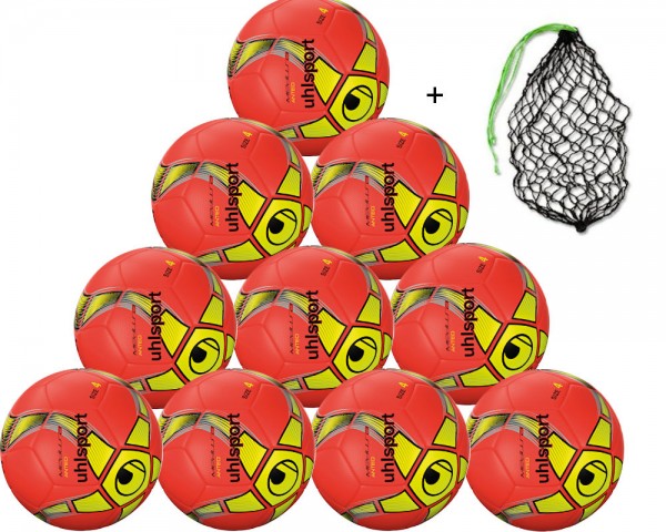 Uhlsport Futsal Medusa Anteo Gr. 4 Spielball 10er Ballpaket inkl Ballnetz