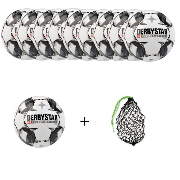Derbystar Fußball Bundesliga Magic TT Gr. 4 Ballpaket (10 Bälle+Ballnetz)