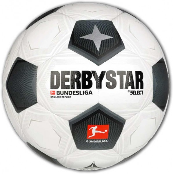 Derbystar Fußball Bundesliga Brillant Replica Classic v23 weiss/schwarz/grau Gr. 5