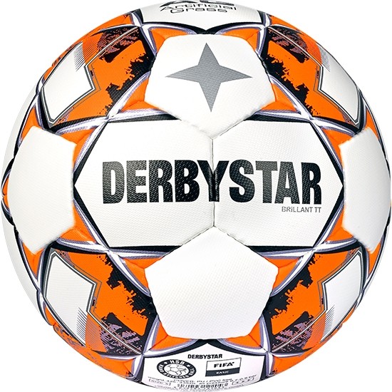 Derbystar Fußball Brillant TT AG v22 Gr.5 Top-Trainingsball 10er Ballpaket inkl. Ballnetz