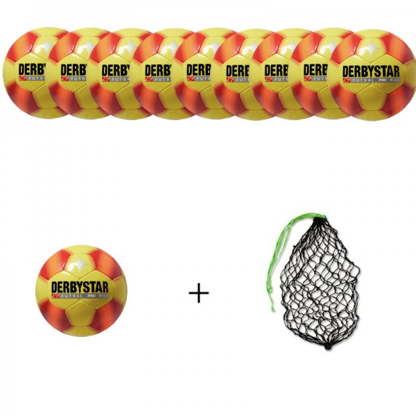Derbystar Futsal Pro S-Light Gr.3 (10 Bälle+Ballnetz)