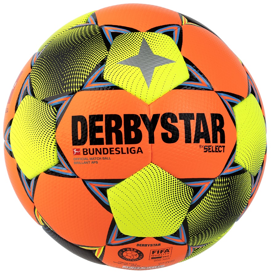 weiß/orange/gelb 5 Gr Fußball Derbystar STRATOS PRO TT HS 10er-Ballpaket 