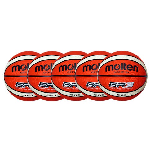 Molten Basketball BGR3-Ol Ballpaket (5 Bälle)