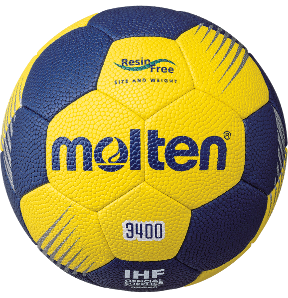 Molten Handball Top-Trainingsball harzfrei gelb/blau