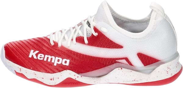 Chaussures De Handball Kempa Wing 2.0 Junior Taille 36 - Semelle MICHELIN, Mesh Respirant, Blanc/rouge/noir