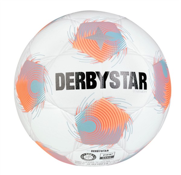 Derbystar Fußball Stratos TT DB v25 Trainingsball weiss/orange/blau