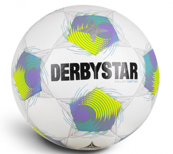 Derbystar Fußball Brillant light 350g v26 weiss/grün/lila