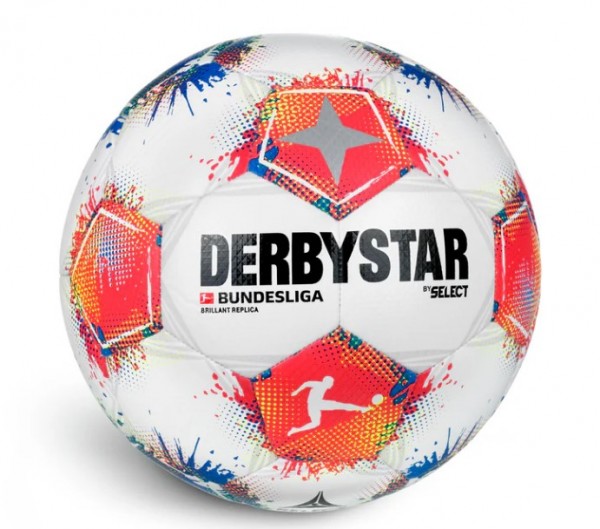 Derbystar Fußball Bundesliga Brillant Replica v25 weiss/rot/blau