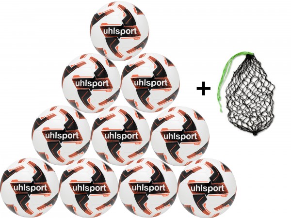 Uhlsport Fußball Resist Synergy Spiel- und Trainingsball für Kunstrasen- und Hartplätze-10er Ballpak