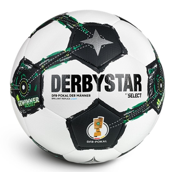 Derbystar Fußball DFB Pokal Brillant Replica Light v25 weiss/schwarz/grün