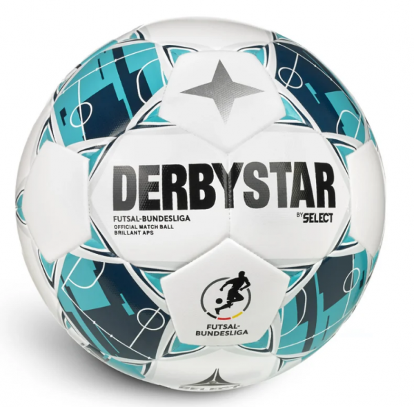 Derbystar Fußball Futsal-Bundesliga Brillant APS v26 Weiß/Blau/Grau Gr. 4