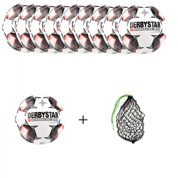 Derbystar Fußball Bundesliga Brillant APS Gr.5 Ballpaket (10 Bälle+Ballnetz)