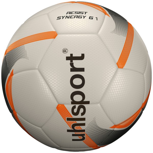 Uhlsport Fußball Resist Synergy Trainingsball weiß/schwarz/fluo orange