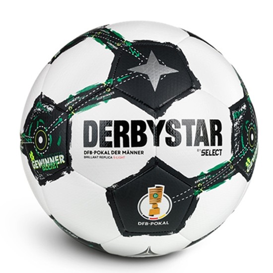 Derbystar Fußball DFB Pokal Brillant Replica S-Light v25 weiss/schwarz/grün