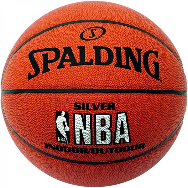 Spalding Basketball NBA Silver Indoor/Outdoor (Ballpaket)