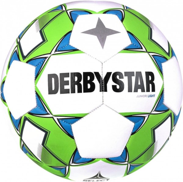 Derbystar Fußball Junior Light v23 Jugend-Trainingsball Weiss/Grün/Blau