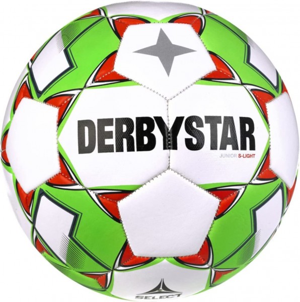 Derbystar Fußball Junior S-Light v23 Jugend-Trainingsball 10er  Ballpaket inkl. Ballnetz