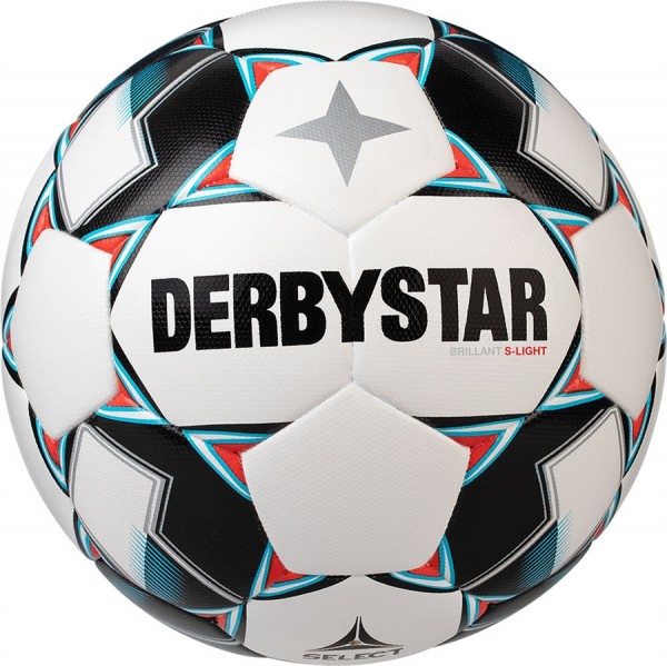 Derbystar Fußball Brillant S-Light DB Top-Jugend Trainingsball 10er Ballpaket inkl. Ballnetz