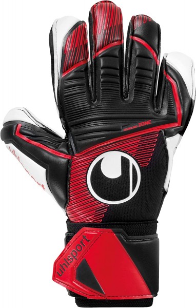 Uhlsport Powerline Supersoft Torwarthandschuhe schwarz/rot/Weiß