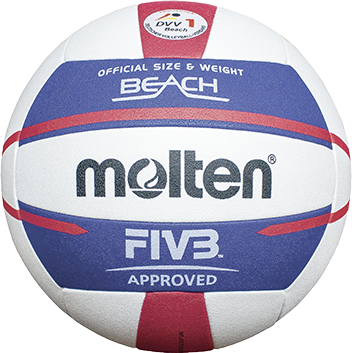 Molten Beachvolleyball V5B5000 weiß/blau/rot 10er Ballpaket inkl Ballnetz