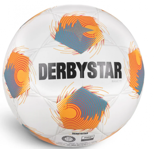 Derbystar Fußball Magic TT v26 weiss/grau/orange Gr. 5