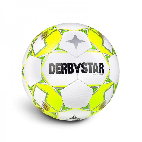 Derbystar Fußball Futsal Apus TT v23 weiss/gelb/rot Gr.4 10er Ballpaket inkl. Ballnetz