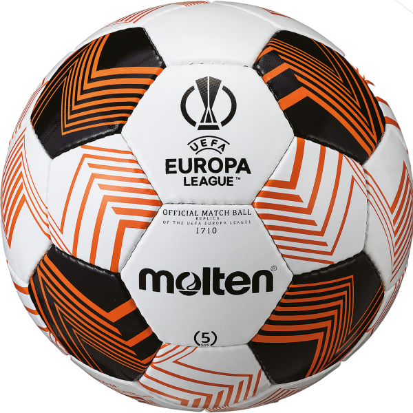 Molten Fußball F5U1710-34 offizielles Replica Design UEFA Europa League 2023/24 Weiß/Orange Gr.5